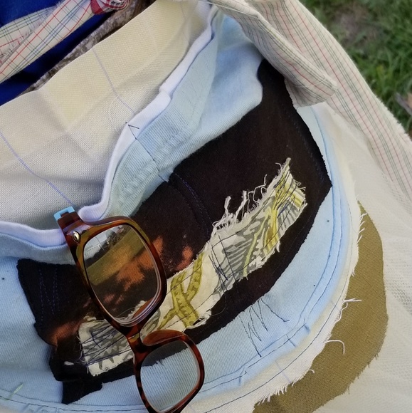 Patchwork Reversible Boho Skirt Wrap Upcycled - Picture 5 of 6